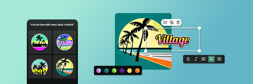 UI of PhotoDirector as the best logo maker